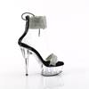 Pleaser - DELIGHT627RS Sandale à bride à la cheville - Noir/Transparent Product image